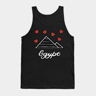 Pyramids Egypt with heart love summer travel vintage Tank Top